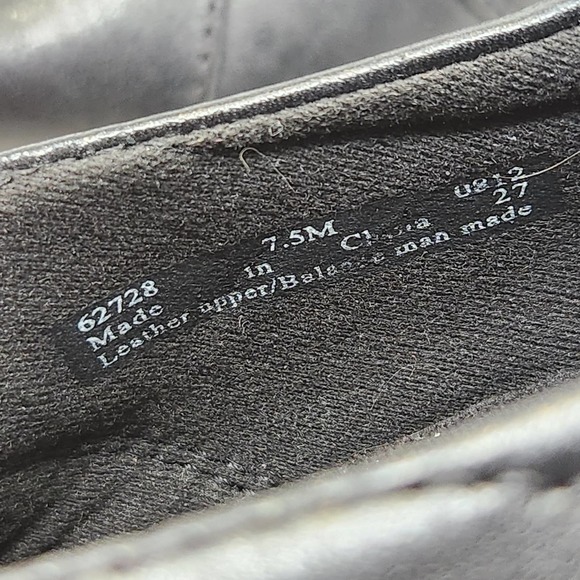 Clarks Bendables Black Leather Heeled Slip On Shoes 7.5M Ingalls Atlantic Loafer - Picture 6 of 10